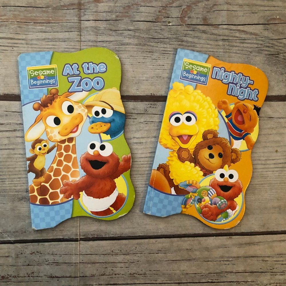 Cute Sesame Street Beginning Baby Board Book Set of 2